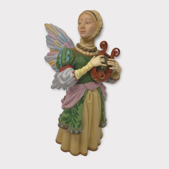 Greenwich Workshop Gift of Music Angel Porcelain Christmas Ornament  with Box - Picture 9 of 10